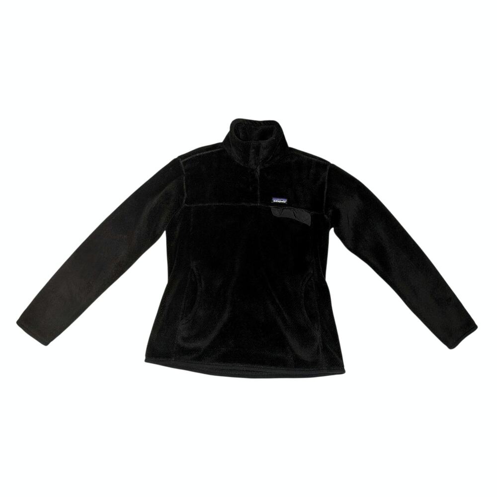 Patagonia Black Re-Tool Snap-T Fleece Pullover Jacket Women's Size XL